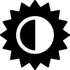 Contrast Symbol With Wheel Stencil Svg Design File, Free Vectors File